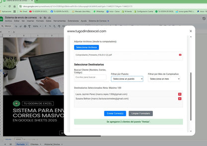 Sistema para Envio de Correos Masivos 2025 en Google Sheets MultiUsuarios