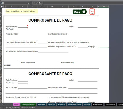 Sistema para Control de Préstamo, Crédito y Cobranza 2025 en Excel
