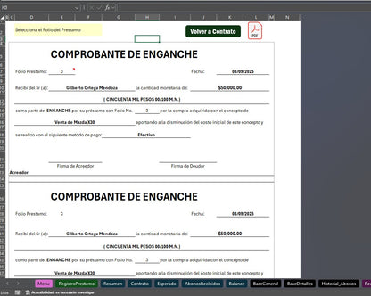 Sistema para Control de Préstamo, Crédito y Cobranza 2025 en Excel