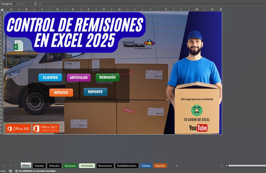 Control y Generador de Remisiones en Excel 2025 (Windows y MAC)