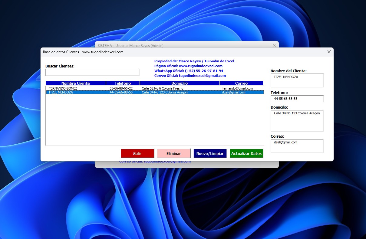 Sistema para Renta de Mesas y Sillas para Eventos 2026 en Excel