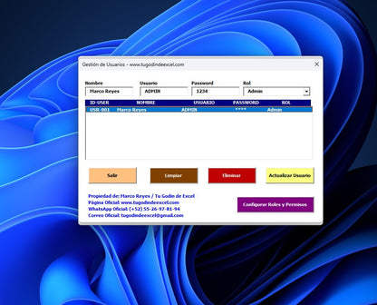 Sistema para Renta de Mesas y Sillas para Eventos 2026 en Excel