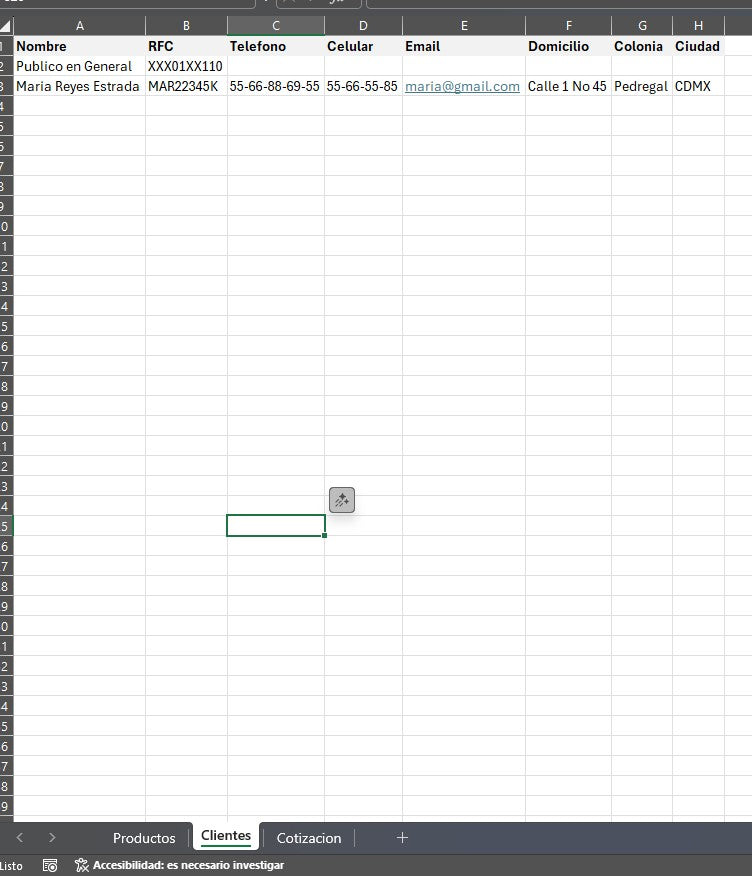 Formato de Hoja de Cotización Básica en Excel 2026