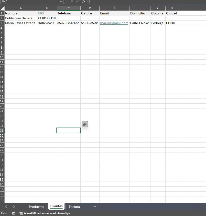 Formato de Factura Básica en Excel 2026