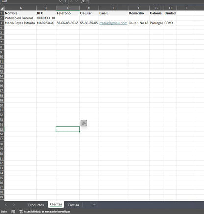 Formato de Factura Básica en Excel 2026