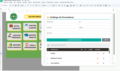 Sistema para Agencia Turistica en Google Sheets 2026 ¡Multiusuarios!