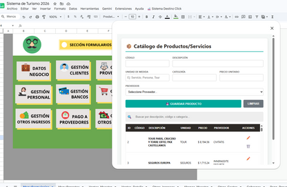 Sistema para Agencia Turistica en Google Sheets 2026 ¡Multiusuarios!