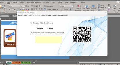 Sistema de Inventario con Generador de QR en Excel 2026 (Entradas y Salidas automáticas)