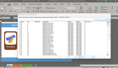 Sistema de Inventario con Generador de QR en Excel 2026 (Entradas y Salidas automáticas)