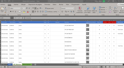 Sistema de Inventario con Generador de QR en Excel 2026 (Entradas y Salidas automáticas)