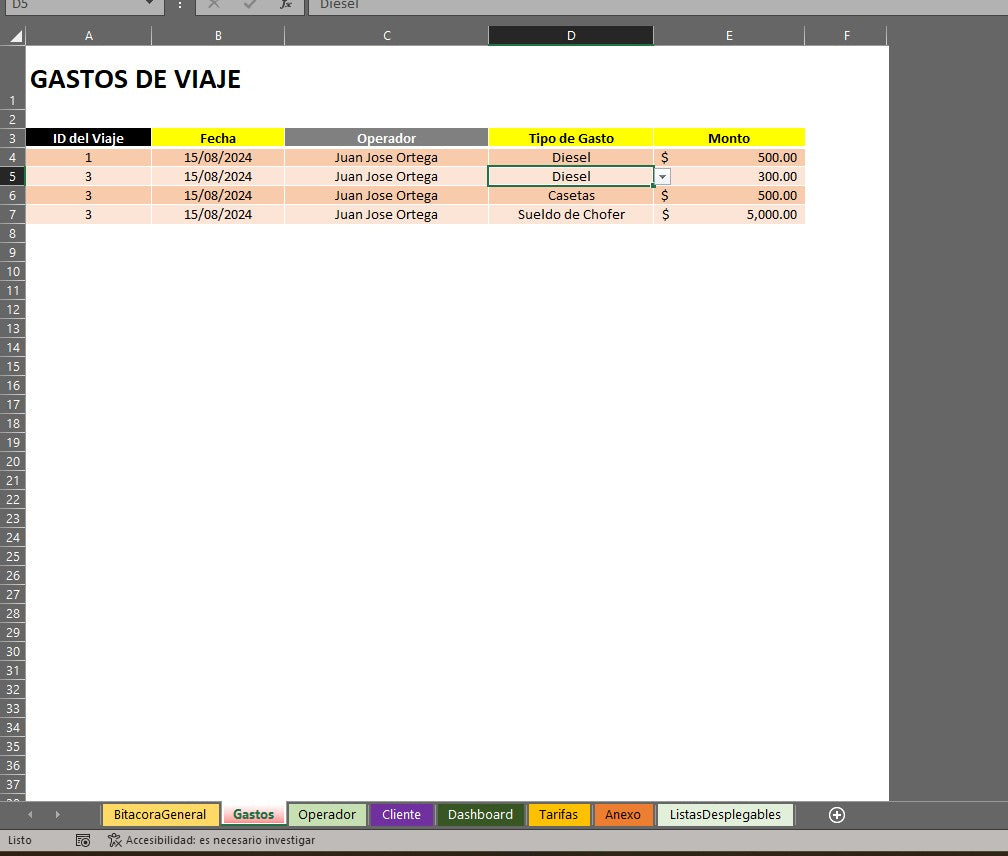 Plantilla para Control y Seguimiento de Fletes en Excel 2023