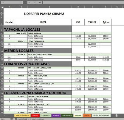Plantilla para Control y Seguimiento de Fletes en Excel 2023