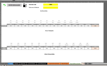 Plantilla para Control de Combustible para Maquinas en Excel