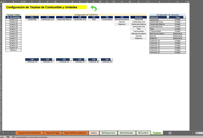 Plantilla para Control de Combustible para Maquinas en Excel