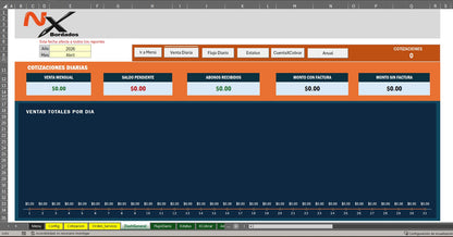 Sistema de Cotización para Empresa de Bordados en Excel