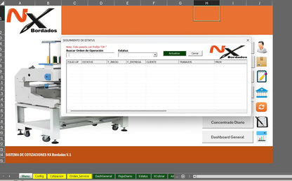 Sistema de Cotización para Empresa de Bordados en Excel