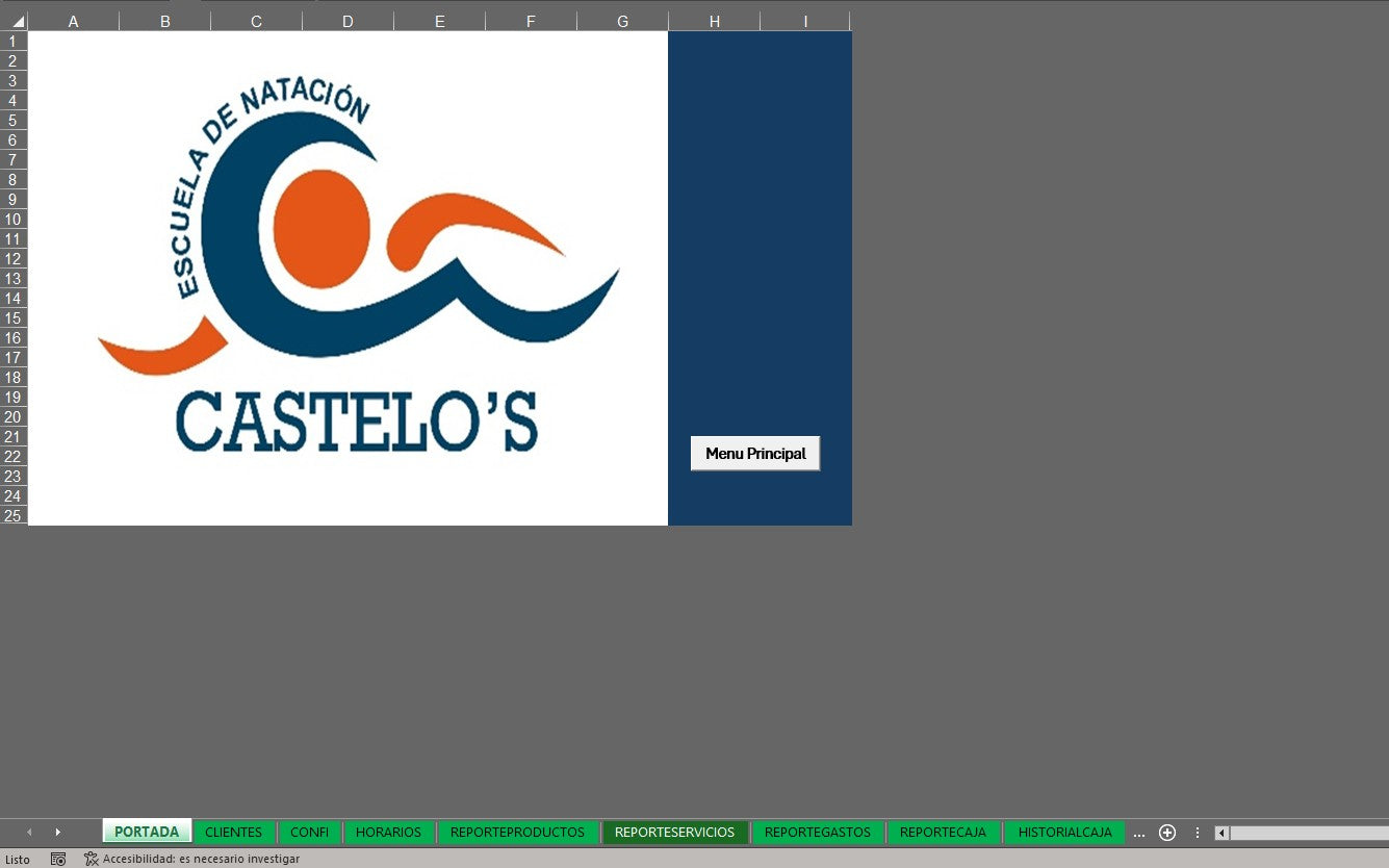 Sistema para Control de Escuela de Natación en Excel