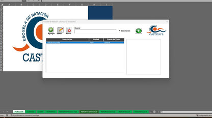 Sistema para Control de Escuela de Natación en Excel