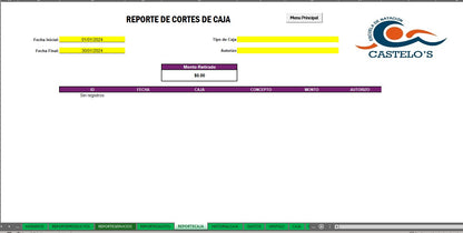 Sistema para Control de Escuela de Natación en Excel