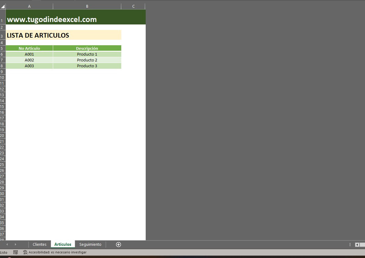 Formato Básico para Cuentas por Cobrar en Excel