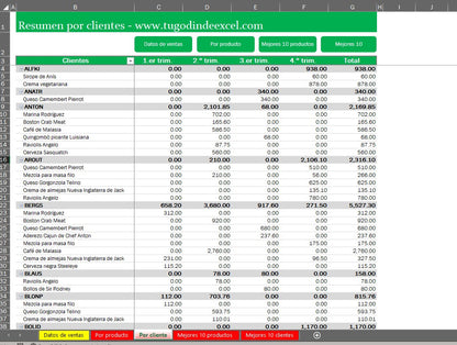 Formato Básico para Reporte de Ventas en Excel