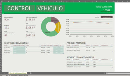Formato Básico para Control de Vehiculo en Excel
