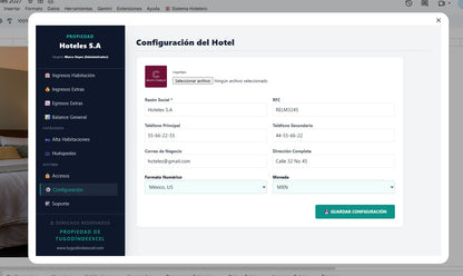 Sistema para Gestión de Habitaciones 2027 en Google Sheets (Hoteles, Moteles, Hostales)