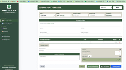 Generador de Multiples Documentos (Cotizacion, Recibo, Factura, Nota) 2027 en Google Sheets ¡Multiplataformas!