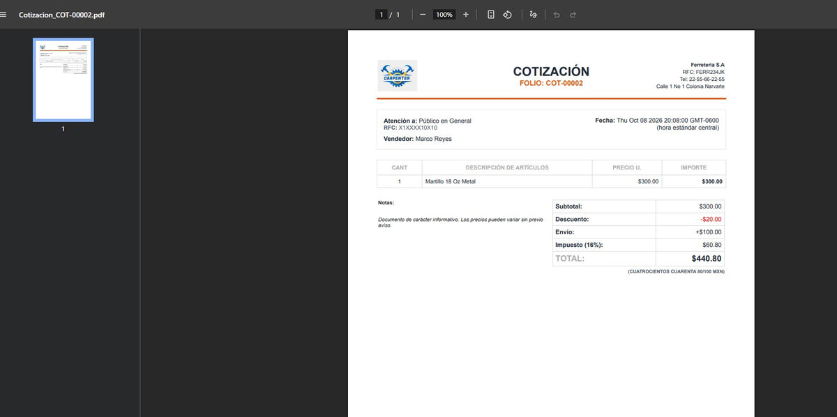 Punto de Venta Básico para Ferreterías o Refaccionarias en Google Sheets 2027 ¡Multiplataforma!