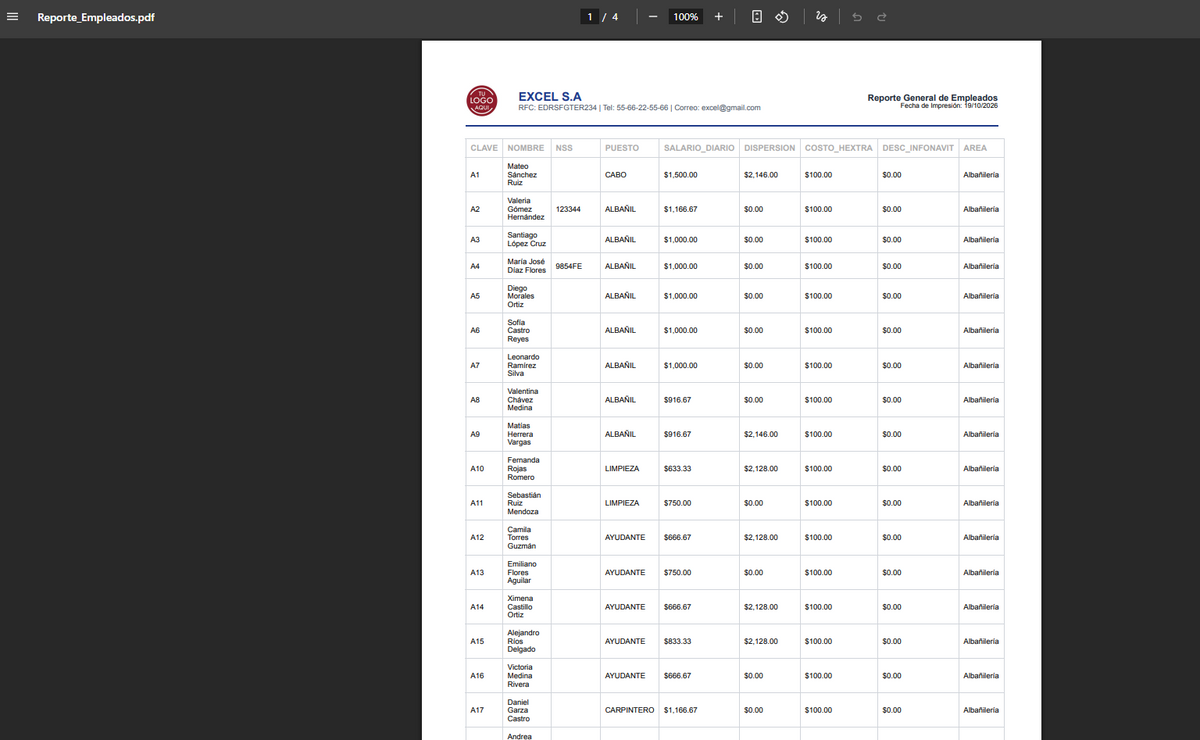 SERVICIO DE TRANSFORMACIÓN DE PLANTILLA DE NÓMINA EN APLICATIVO WEB EN GOOGLE SHEETS (Leer descripción)