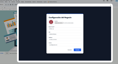 SERVICIO DE TRANSFORMACIÓN DE PLANTILLA DE NÓMINA EN APLICATIVO WEB EN GOOGLE SHEETS (Leer descripción)