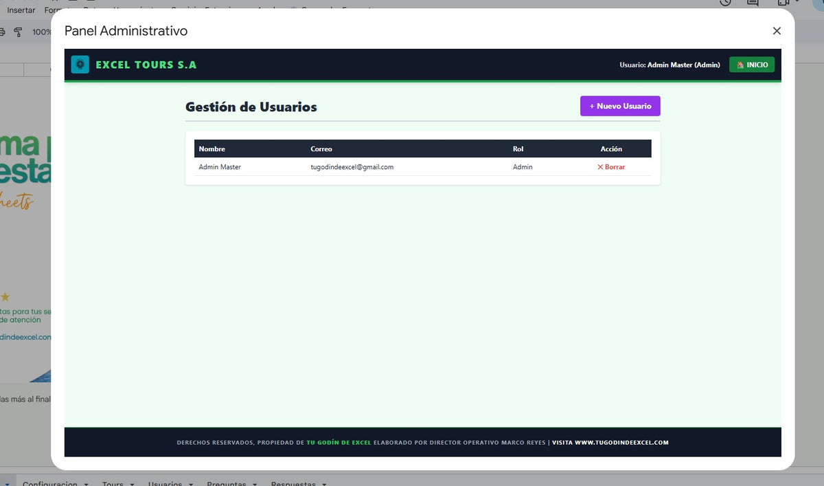 Generador de Encuestas de Satisfacción de Servicios en Google Sheets 2027