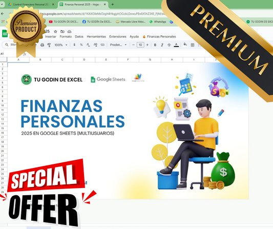 Finanzas Personales Pro 2025 Google Sheets "Multiusuarios"