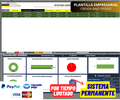 Plantilla para Control y Seguimiento de Fletes en Excel 2023