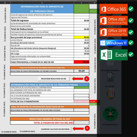 Calculadora de Impuesto P.F Empresarial 2024