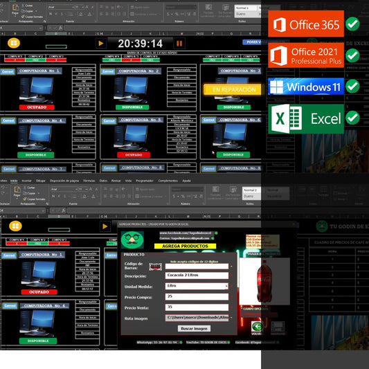 Sistema Básico para Café Internet en Excel