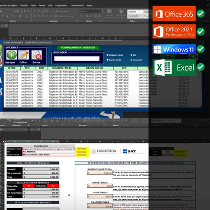 Sistema Contable  para Personas Físicas en Excel