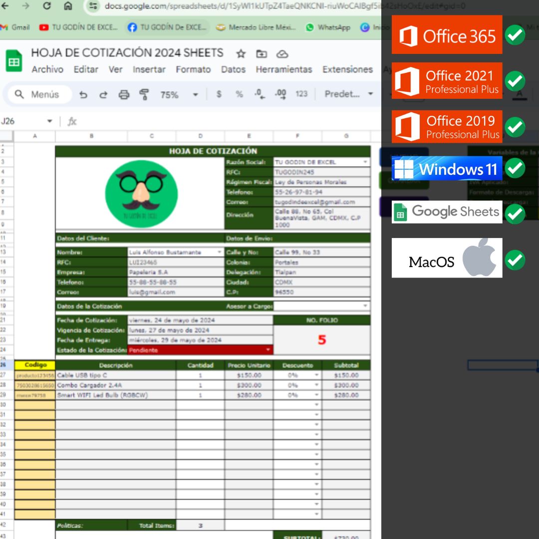 Sistema de Cotización con Código de Barras y Seguimiento en Google Sheets 2024