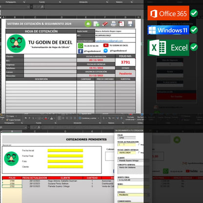 Sistema de Cotización y Seguimiento en Excel 2024