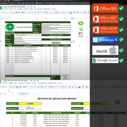 Sistema de Inventario en Google Sheets 2023