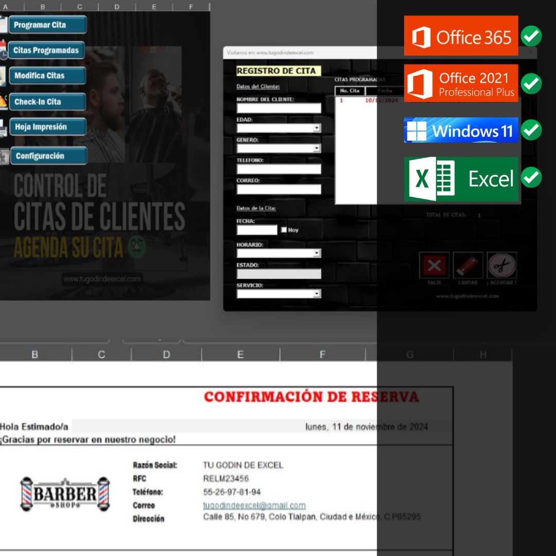 Sistema para Control de Citas en Excel 2024