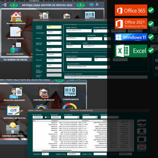 Sistema Para Gestión de Rentas en Excel