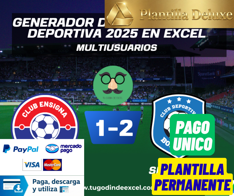 Generador de Torneos o Ligas Deportivas Multiusuario 2025 en Google Sheets