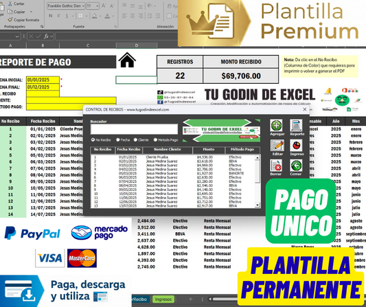 Sistema para Control de Recibos en Excel 2025