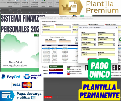Sistema para Control de Ingresos y Egresos en Excel 2025