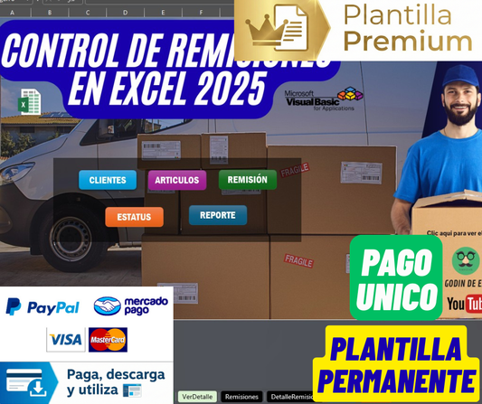 Control y Generador de Remisiones en Excel 2025 (Windows y MAC)