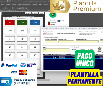 Sistema para Control de Rentas de Departamentos en Excel 2025