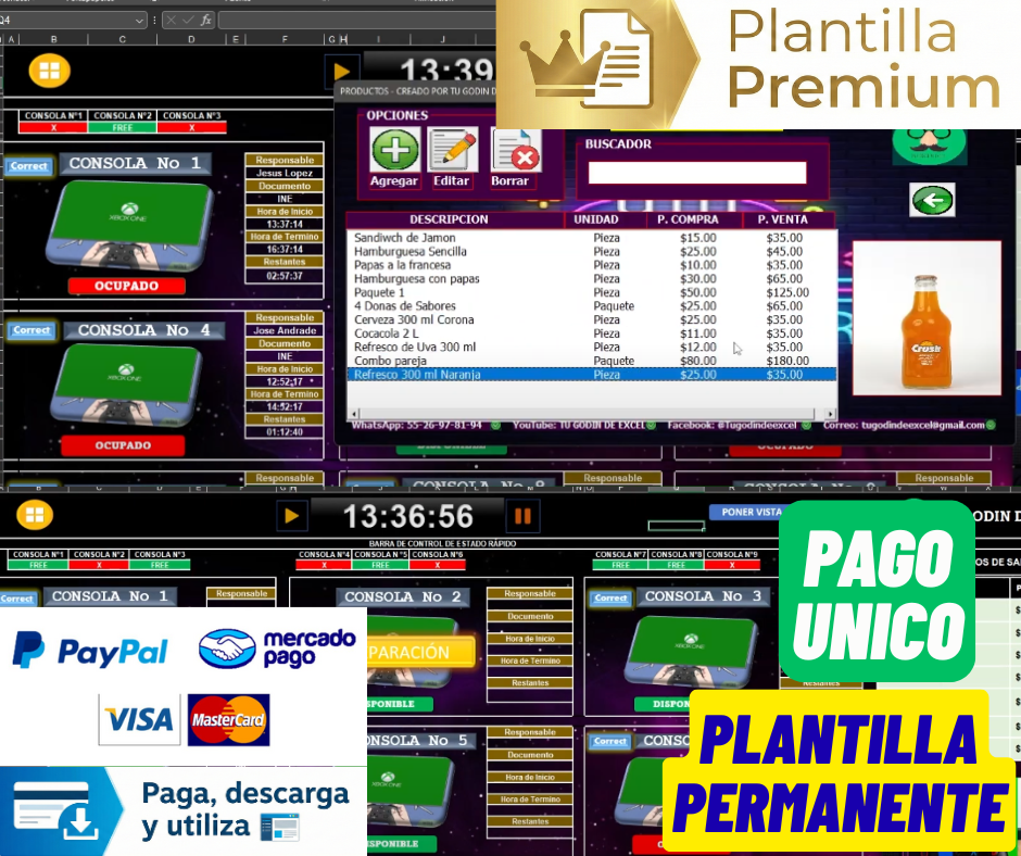 Sistema para Renta de Video Juegos en Excel 2022