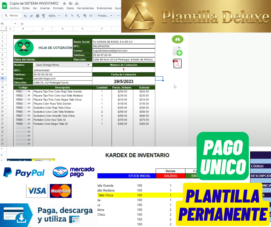 Sistema de Inventario en Google Sheets 2023