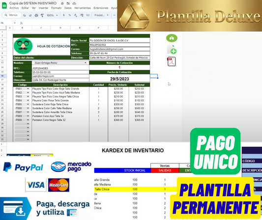 Sistema de Inventario en Google Sheets 2023